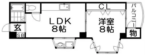 香里ニューハイツNO3【2階】の間取り