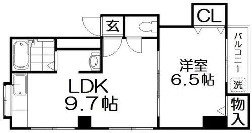 ビラネージュ香里【2階】の間取り