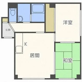 ロイヤルハイツ23【102号室】の間取り
