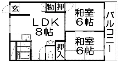 にしまちハイツ【3階】の間取り