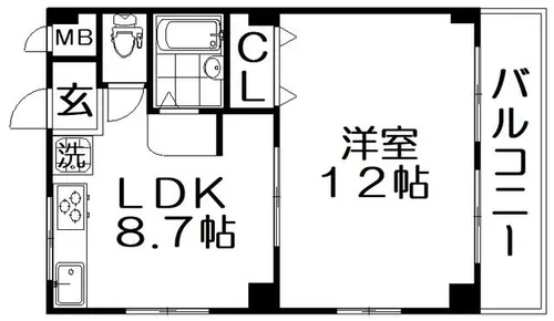 グレースコート香里園【3階】の間取り