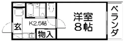 ラフィーネ枚方【2階】の間取り