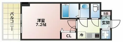 S-RESIDENCE新大阪Rish【13階】の間取り