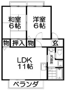 カーサデルソル【2階】の間取り
