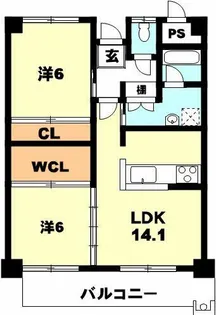 clef【4階】の間取り