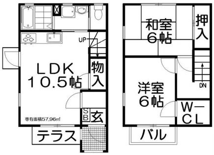 ヴィヴァンノールB棟【1階】の間取り