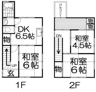大阪府交野市向井田1丁目【一戸建】の間取り