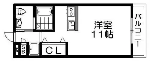 シャンテー御殿山2番館【1階】の間取り