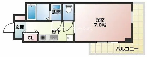 LakiaApartment武庫之荘【3階】の間取り