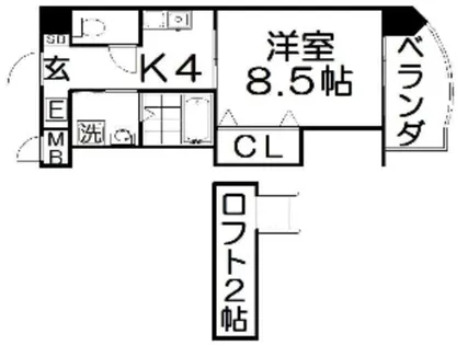 プレッソ津田駅前【6階】の間取り