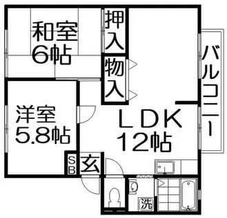 ハイツカトレアA棟【1階】の間取り
