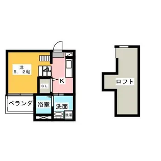 1Kの間取り画像