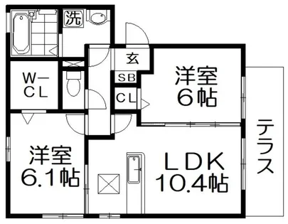 グランドゥール【1階】の間取り