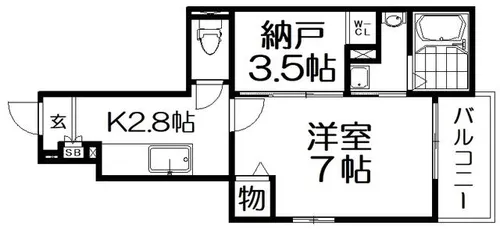 ベルメゾン【1階】の間取り