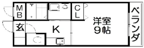 ルーセントオーデン枚方【2階】の間取り