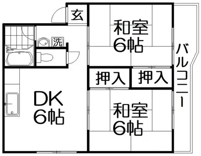 高塚コーポラス【1階】の間取り