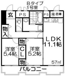すずらん【1階】の間取り