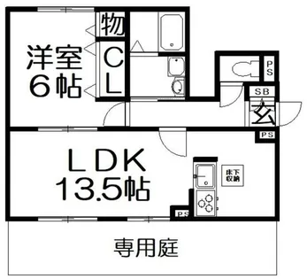 ゼフィランサス【1階】の間取り