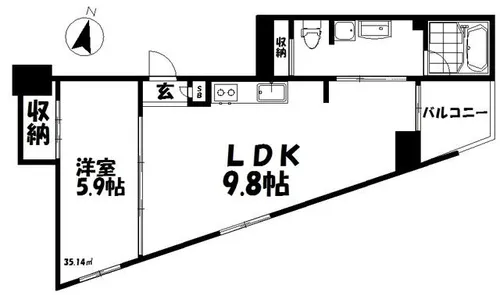 ピコットⅦ【5階】の間取り