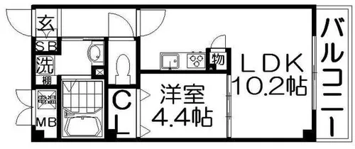 マンショングレース【1階】の間取り
