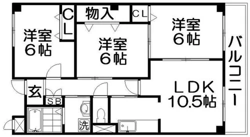 フィールド夢運【2階】の間取り