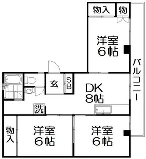 池田グランドコーポ【4階】の間取り
