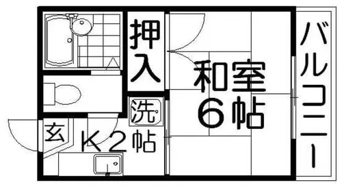 エスト香里【2階】の間取り