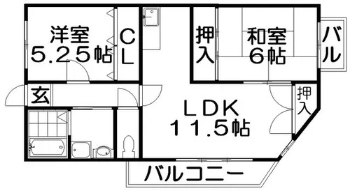サニーコート石橋【4階】の間取り