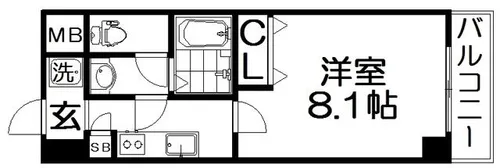 M’PLAZA香里六番館【2階】の間取り