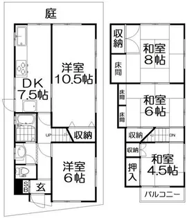 大阪府枚方市宮之下町【一戸建】の間取り