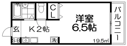 エーリー招提【2階】の間取り
