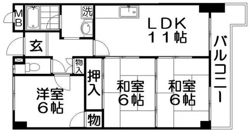 チェリーコート【2階】の間取り