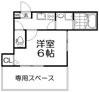 モダンアパートメント枚方三矢町【1階】の間取り