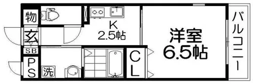 SUNBELL&寝屋川【1階】の間取り