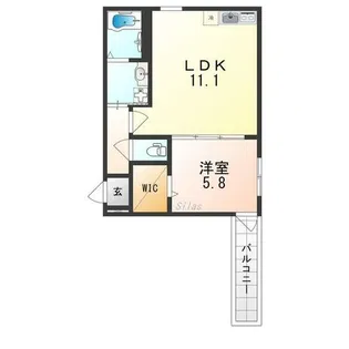 フジパレス堺大浜公園Ⅱ番館【2階】の間取り