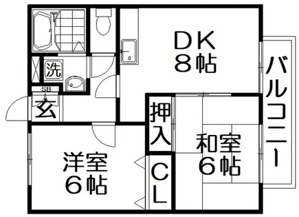 メゾン・ド・リブランB棟【2階】の間取り