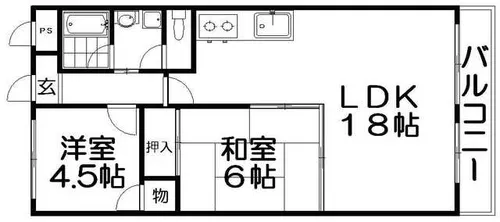 シャルマンコーポ香里ヶ丘【4階】の間取り