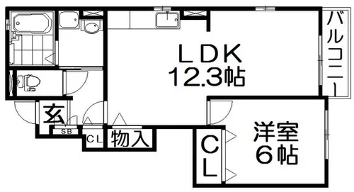 サニーコート初町【1階】の間取り