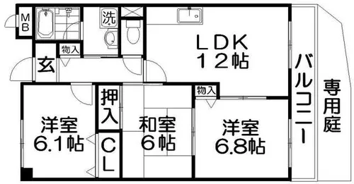 プリマベーラ【1階】の間取り