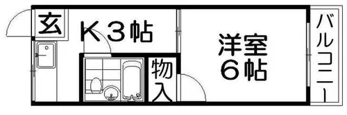 オスカー桜木【1階】の間取り
