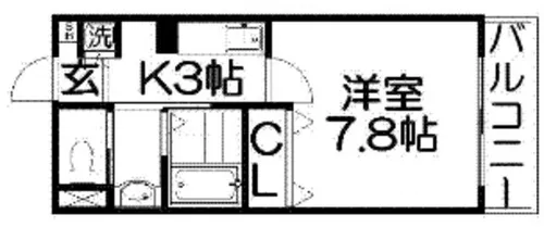 リヴィックスマンション【5階】の間取り