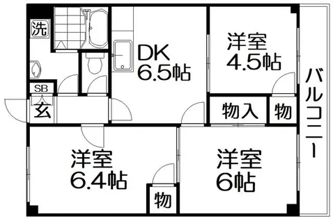 アメニティー東香里【2階】の間取り