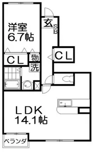 ミ・カーサ螢が丘【1階】の間取り