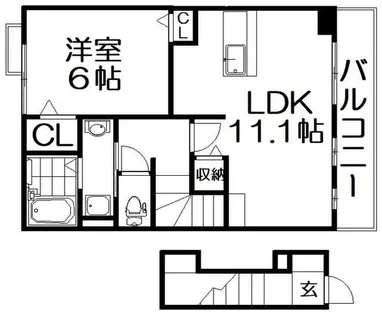ひまわり【2階】の間取り