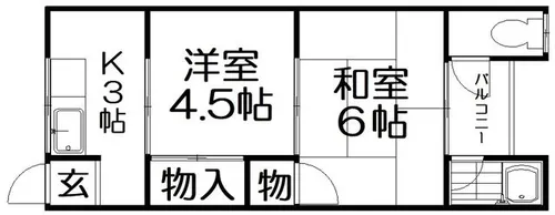 ヴィラ香里園【2階】の間取り