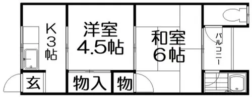 ヴィラ香里園【2階】の間取り