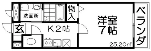 サンライズ【2階】の間取り