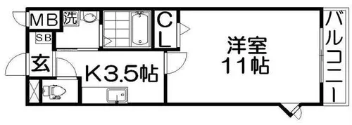 SHハイツ【2階】の間取り