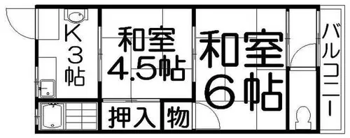 金森ハイツ【2階】の間取り