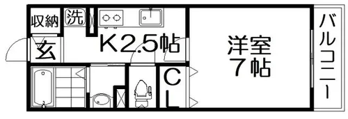 サンリット星田【2階】の間取り